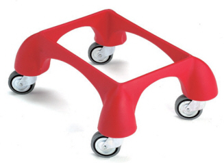 carrello per cesti self service in plastica