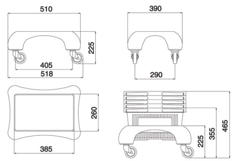 carrello cestelli plastica